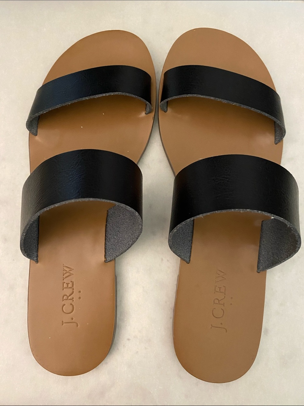 J. Crew Factory Slide Sandals 7 Black